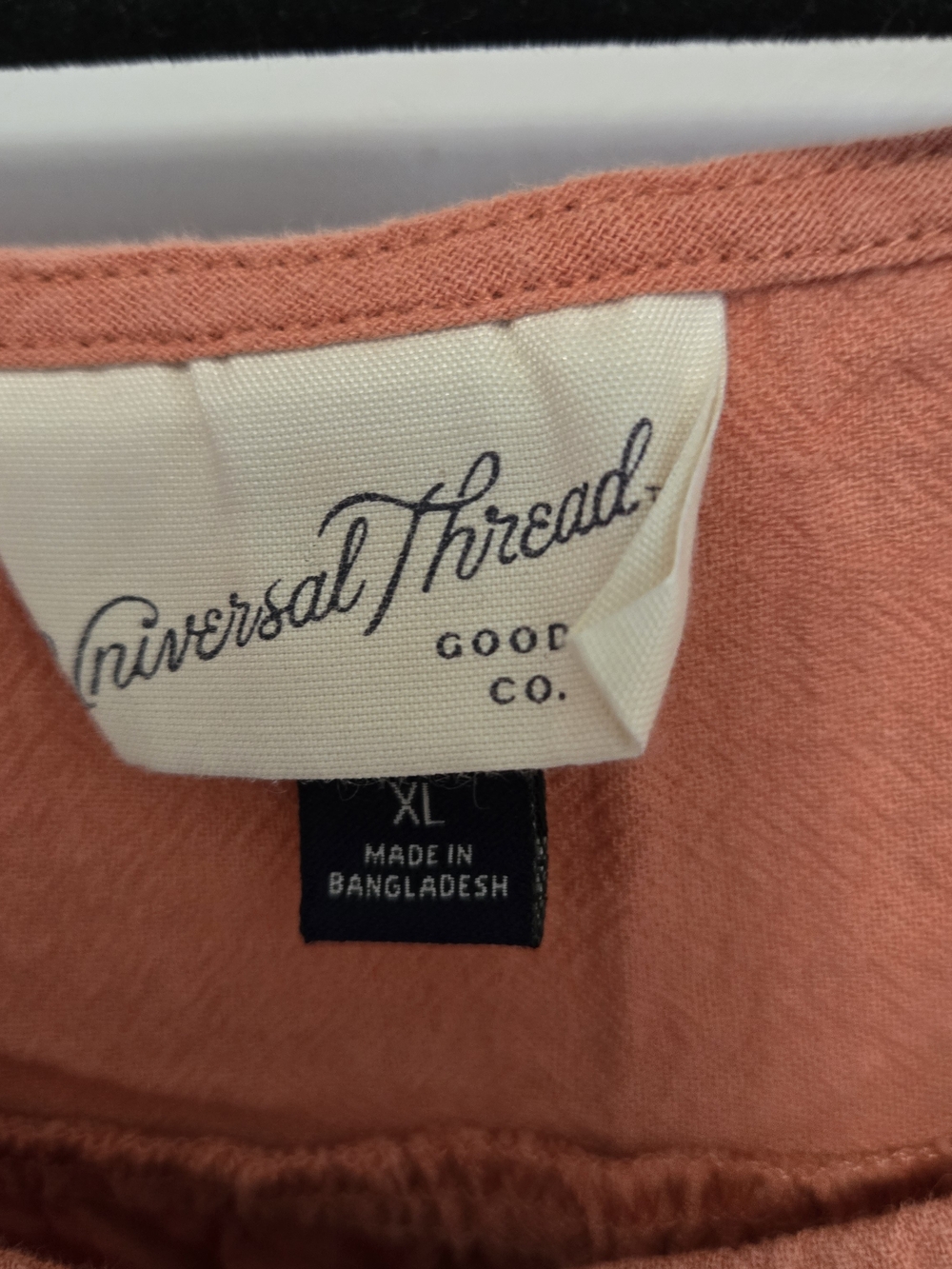 Universal Thread Ruffle-Shoulder Button Front Dress in Rust - Picture 3 of 11